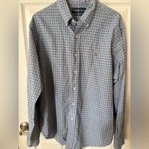 Ralph‎ Lauren Men's Blue Plaid Shirt